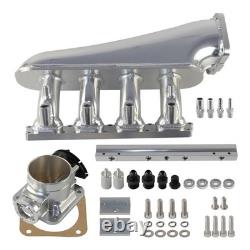 Intake Manifold Kit + 80mm Throttle Body + Fuel Rail For VW GTI MK4 Audi TT 1.8T