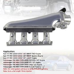 Intake Manifold Kit + 80mm Throttle Body + Fuel Rail For VW GTI MK4 Audi TT 1.8T