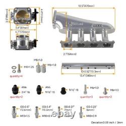 Intake Manifold Kit + 80mm Throttle Body + Fuel Rail For VW GTI MK4 Audi TT 1.8T